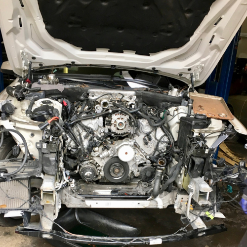 BMW 650i engine replacement at DMW Motor Cars, expert BMW engine service in Houston TX